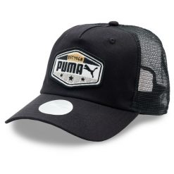 Czapka z daszkiem Puma. Czarne czapki i kapelusze damskie Puma, bez wzorów. Za 79.99 zł.