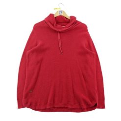 Sweter Damski Golf z Sznurkiem. Czerwone swetry damskie Ralph Lauren, m, bez wzorów, z jeansu, eleganckie, bez kołnierzyka, bez ramiączek, bez kaptura. Za 124.96 zł.