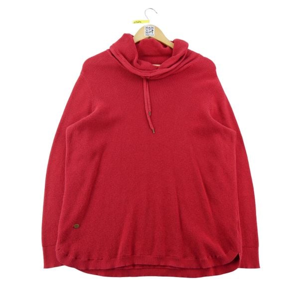 Sweter Damski Golf z Sznurkiem. Czerwone swetry damskie Ralph Lauren, m, bez wzorów, z jeansu, eleganckie, bez kołnierzyka, bez ramiączek, bez kaptura. Za 124.96 zł.