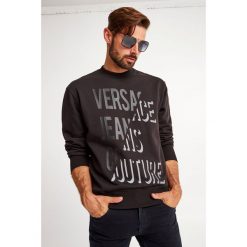 BLUZA VERSACE JEANS COUTURE. Czarne bluzy męskie Versace Jeans Couture, m, bez wzorów, z bawełny, bez kaptura. Za 869.00 zł.