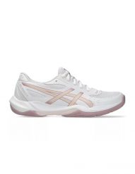 Buty do siatkówki damskie, Gel-Rocket 12. Białe obuwie sportowe damskie Asics, bez wzorów, z materiału, do siatkówki. Za 353.55 zł.