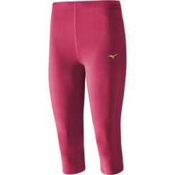 Mizuno Spodnie Core 3/4 Tights Raspberry Wine S. Czerwone spodnie sportowe damskie Mizuno. W wyprzedaży za 99.00 zł.