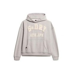 Bluza damska z kapturem Superdry Athletic Essentials. Szare bluzy damskie Superdry., l, bez wzorów, prążkowane, z kapturem. Za 364.20 zł.