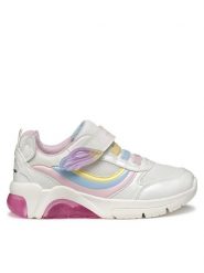 Geox Sneakersy J Fadinlight J55M4A 0KNGN C0653 S Biały. Białe buty sportowe dziewczęce Geox, bez wzorów, ze skóry, bez zapięcia. Za 319.99 zł.