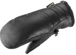 Rękawiczki damskie Salomon Native Gore-Tex - deep black rozmiar: xs. Czarne rękawiczki damskie Salomon, bez wzorów, z gore-texu. Za 528.88 zł.