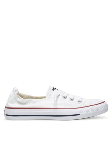 Converse Trampki Chuck Taylor All Star Shoreline Slip 537084C Biały. Białe trampki i tenisówki damskie Converse, bez wzorów, z materiału, retro, bez zapięcia. Za 199.99 zł.
