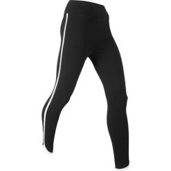 Legginsy sportowe ze stretchem, dł. 7/8, Level 1 bonprix czarny. Czarne legginsy damskie bonprix, w paski. Za 49.99 zł.