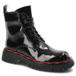 Czarne Botki S.Barski Modne Buty Damskie. Czarne botki damskie S.BARSKI, na wiosnę, z materiału, bez obcasa, na płaskiej podeszwie, bez zapięcia. Za 195.00 zł.