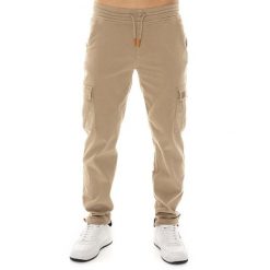 Spodnie dresowe z kieszenie na co dzień na siłownię. Brązowe buty sportowe męskie LEONE 1947 APPAREL, bez wzorów, z bawełny, na fitness i siłownię. W wyprzedaży za 164.19 zł.