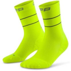 Damskie skarpety biegania kompresyjne odblaskowe PRO Run Reflective CEP. Żółte skarpety damskie CEP, bez wzorów, z elastanu. Za 114.00 zł.