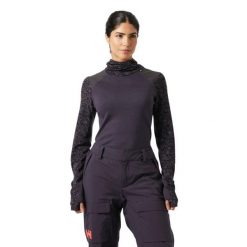 Damska kurtka z kapturem Helly Hansen Lifa Midw. Czarne kurtki sportowe damskie Helly Hansen, bez wzorów, z kapturem, trekkingowe. Za 595.50 zł.