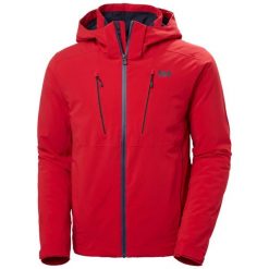 Kurtka narciarska Helly Hansen Alpha 4.0. Czerwone kurtki snowboardowe męskie Helly Hansen, l, bez wzorów, z elastanu, długie, bez kaptura, narciarskie, primaloft. Za 1,599.20 zł.