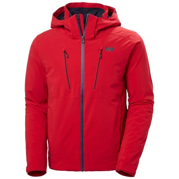 Kurtka narciarska Helly Hansen Alpha 4.0. Czerwone kurtki męskie Helly Hansen, l, bez wzorów, z elastanu, bez kaptura, narciarskie, primaloft. Za 1,599.20 zł.