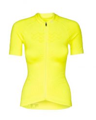 Koszulka rowerowa damska X-Bionic Effektor 4.0 Bike Zip żółta. Żółte koszulki sportowe damskie X Bionic, l, bez wzorów, z dzianiny, bez kołnierzyka, bez ramiączek, na fitness i siłownię. Za 258.00 zł.