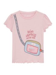 Guess T-Shirt K6GI06 K6YW4 Różowy Regular Fit. Czerwone t-shirty i topy dla dziewczynek Guess, z aplikacjami, z bawełny, bez ramiączek. Za 114.99 zł.