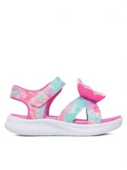 Skechers Sandały Jumpsters Sandal - Butterfly Brites 303109L/PKMT Różowy. Czerwone sandały dziewczęce Skechers, z materiału, bez zapięcia. Za 199.99 zł.