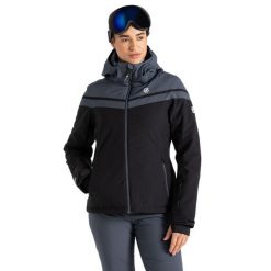 Damska Kurtka Narciarska Flurry. Brązowe kurtki snowboardowe damskie Dare 2b, xl, bez wzorów, z materiału, długie, z kapturem, narciarskie. Za 222.99 zł.