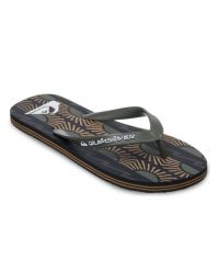 Klapki dla Mężczyzn MOLOKAI ART Zielony. Zielone klapki męskie Quiksilver, z gumy. Za 66.49 zł.