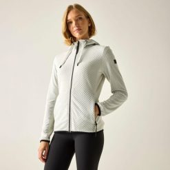 Damska bluza polarowa Ellula z kapturem i zamkiem błyskawicznym. Białe bluzy damskie Regatta, m, bez wzorów, z elastanu, z kapturem. Za 159.99 zł.