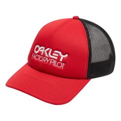 Czapka z daszkiem męska Oakley Factory Pilot Trucker Hat. Czerwone czapki i kapelusze męskie Oakley, bez wzorów, sportowe. Za 52.99 zł.