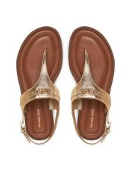 MICHAEL Michael Kors Sandały 40S5MAFS2M Złoty. Żółte klapki damskie MICHAEL Michael Kors, bez wzorów, ze skóry, bez obcasa, bez zapięcia. Za 549.99 zł.