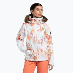 Kurtka snowboardowa damska ROXY Jet Ski Premium. Białe kurtki damskie Roxy, na zimę, xs, bez wzorów, bez kaptura, narciarskie. Za 619.99 zł.