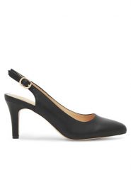 Clara Barson Szpilki WYL3438-5 Czarny. Czarne czółenka damskie Clara Barson, bez wzorów, ze skóry, bez obcasa, na szpilce, bez zapięcia. Za 119.99 zł.