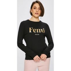 Femi Stories - Bluza. Czarne bluzy damskie Femi Stories, m, z aplikacjami, z bawełny, bez kaptura. W wyprzedaży za 129.90 zł.