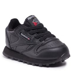 Sneakersy Reebok Classic. Czarne półbuty dziewczęce Reebok Classic, bez wzorów, bez zapięcia. Za 119.99 zł.