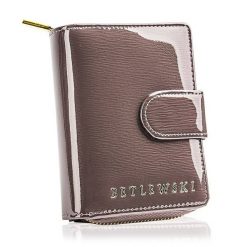 Portfel damski BETLEWSKI ZBPD-BS-937 SZARY. Szare portfele damskie Betlewski, bez wzorów, ze skóry. Za 169.99 zł.
