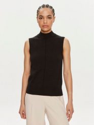 Calvin Klein Golf K20K207568 Czarny Slim Fit. Czarne bluzki damskie Calvin Klein, m, bez wzorów, z bawełny, bez kołnierzyka, bez ramiączek. Za 259.99 zł.