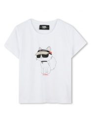Karl Lagerfeld Kids T-Shirt Z30492 S Biały Regular Fit. Białe t-shirty i topy dla dziewczynek Karl Lagerfeld Kids, bez wzorów, z bawełny, bez ramiączek. Za 139.99 zł.