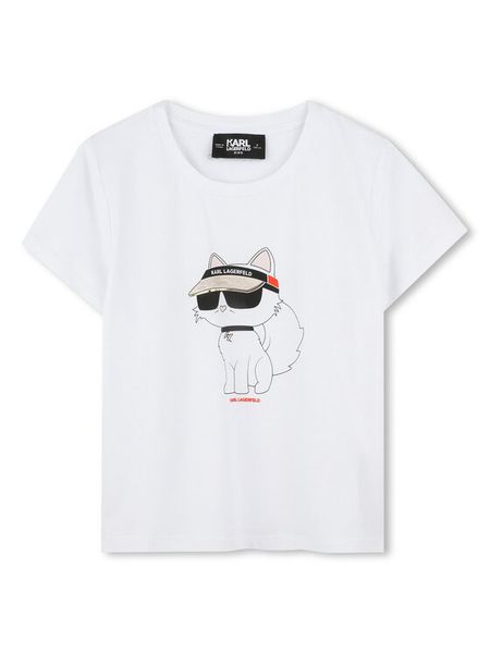 Karl Lagerfeld Kids T-Shirt Z30492 S Biały Regular Fit. Białe t-shirty i topy dla dziewczynek Karl Lagerfeld Kids, bez wzorów, z bawełny, bez ramiączek. Za 139.99 zł.