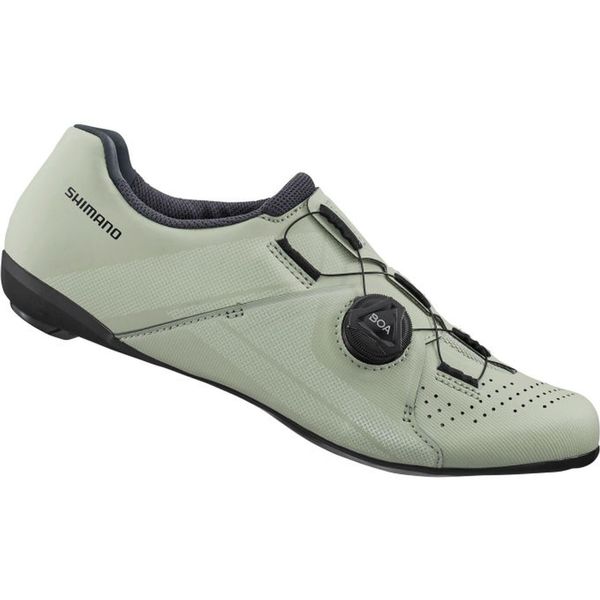 Buty rowerowe damskie Shimano SH-RC300. Zielone obuwie sportowe damskie Shimano, bez wzorów, rowerowe. Za 489.30 zł.