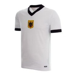 Niemcy 1970's - Retro koszulka piłkarska - Biała – COPA Football. Białe koszulki sportowe męskie COPA FOOTBALL, m, bez wzorów, z bawełny, bez kołnierzyka, bez ramiączek, do piłki nożnej. Za 262.07 zł.