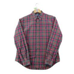 Second life - Klasyczna koszula męska w kratę - Stan bardzo dobry. Czerwone koszule męskie Ralph Lauren, l, bez wzorów, eleganckie, bez kołnierzyka, bez ramiączek. Za 212.96 zł.