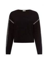 Y.A.S Sweter z dzianiny - YASStitcha Kobiety czarny, XL. Czarne swetry damskie Y.A.S., s, bez wzorów, z dzianiny, bez kołnierzyka, bez ramiączek, bez kaptura. Za 279.95 zł.