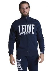 Leone 1947 Apparel męskie bluzy z zamkiem błyskawicznym i wysokim kołnierzem. Niebieskie bluzy męskie LEONE 1947 APPAREL, m, bez wzorów, bez kaptura. Za 147.31 zł.