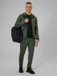 4F Spodnie treningowe szybkoschnące męskie - khaki S. Brązowe spodnie sportowe męskie 4f, l, bez wzorów, z materiału, na fitness i siłownię. Za 199.99 zł.