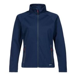 Damska kurtka wodoodporna Musto Essential Softshell. Niebieskie kurtki damskie Musto, bez wzorów, z softshellu, bez kaptura. Za 636.50 zł.