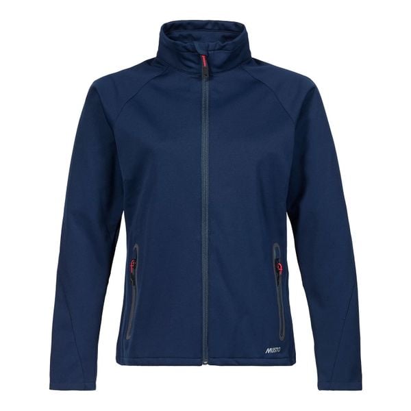Damska kurtka wodoodporna Musto Essential Softshell. Niebieskie kurtki damskie Musto, bez wzorów, z softshellu, bez kaptura. Za 636.50 zł.