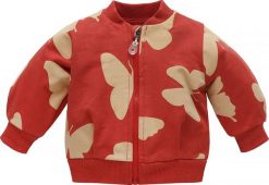 PINOKIO Bluza dresowa rozminana czerwona dla dziewczynki Imagine Pinokio 98. Czerwone bluzy dla dziewczynek Pinokio, bez wzorów, z dresówki, bez ramiączek, bez kaptura. Za 99.90 zł.