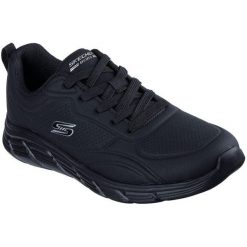 Buty sportowe damskie Skechers Bobs B Flex Lo Cool Ease. Czarne obuwie sportowe damskie Skechers, bez wzorów, ze skóry ekologicznej. Za 239.99 zł.