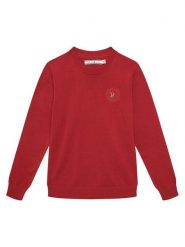 Beverly Hills Polo Club Sweter 76B5W0029 Czerwony Regular Fit. Czerwone swetry dla chłopców Beverly Hills Polo Club, bez wzorów, z bawełny, bez kołnierzyka, bez kaptura. Za 150.99 zł.