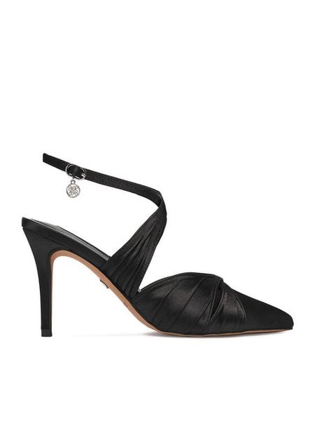 Nine West Szpilki CEO-259-73 02 Czarny. Czarne szpilki damskie Nine West, bez wzorów, z materiału, bez obcasa, bez zapięcia. Za 249.99 zł.
