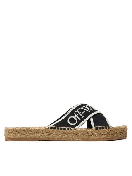Off-White Espadryle OWIB012S23FAB0011001 Czarny. Czarne espadryle damskie OFF-WHITE, bez wzorów, z materiału, bez obcasa, bez zapięcia. Za 1,239.00 zł.