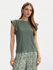 Vero Moda Bluzka Tassa 10286067 Zielony Loose Fit. Zielone bluzki damskie Vero Moda, s, bez wzorów, z syntetyku, bez kołnierzyka, bez ramiączek. Za 89.99 zł.