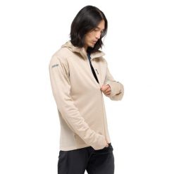 Kurtka z kapturem Haglöfs L.I.M Mid Fast II. Brązowe kurtki męskie Haglöfs, l, bez wzorów, sportowe, z kapturem. W wyprzedaży za 575.50 zł.