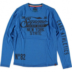 Koszulka "Walker" w kolorze niebieskim. Niebieskie t-shirty dla chłopców marki Cars Jeans, z bawełny, z długim rękawem. W wyprzedaży za 42.95 zł.