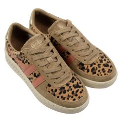 Damskie zamszowe buty sportowe Gola Grandslam Savanna. Brązowe obuwie sportowe damskie Gola, bez wzorów, z materiału, tenisowe. Za 445.50 zł.